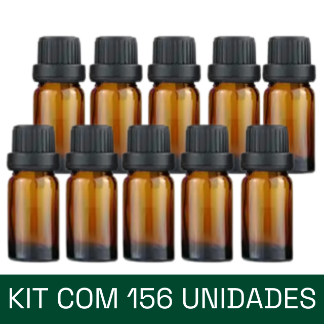 Frasco em vidro âmbar gotejador - 15 ml (unidade ou kit)