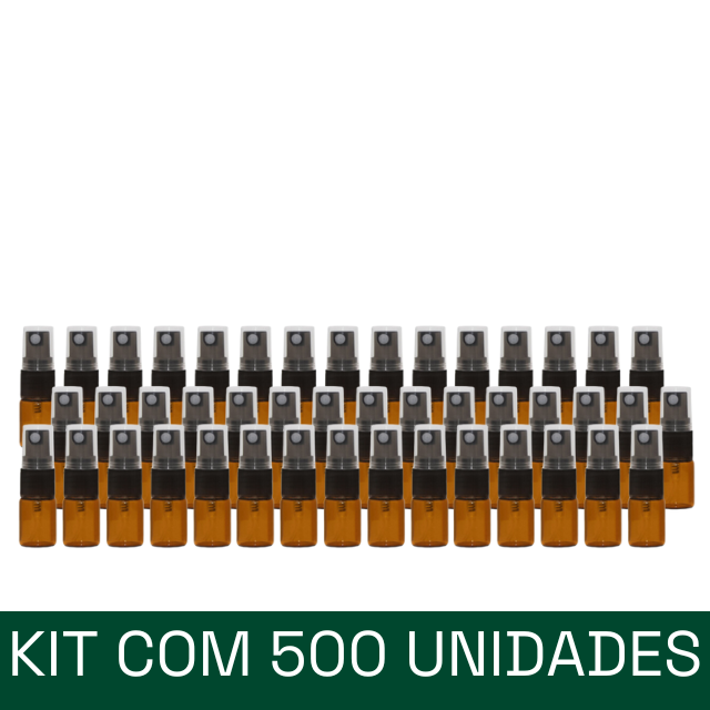 ATACADO - Frascos em vidro âmbar MINI 2 ml SPRAY