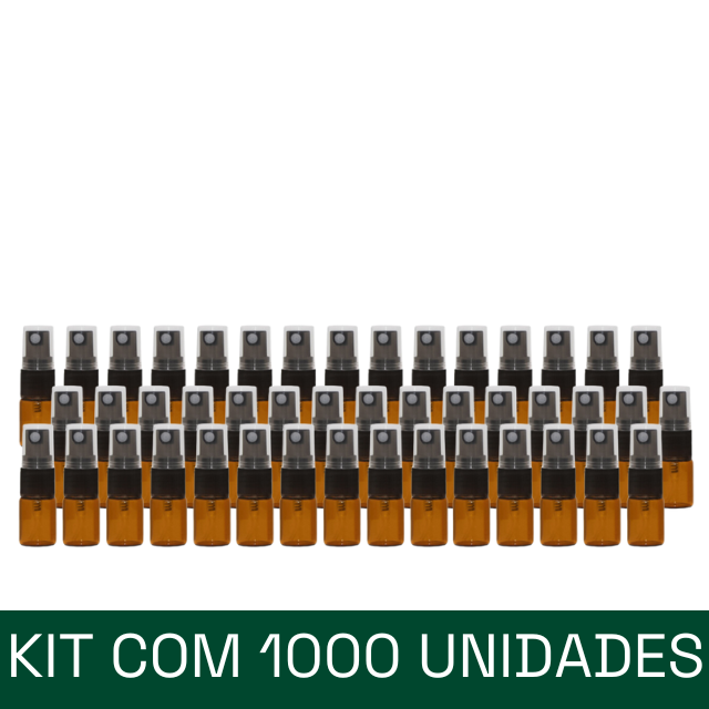 ATACADO - Frascos em vidro âmbar MINI 2 ml SPRAY