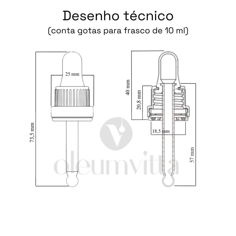 ATACADO - Frasco âmbar conta-gotas PREMIUM de 10 ml